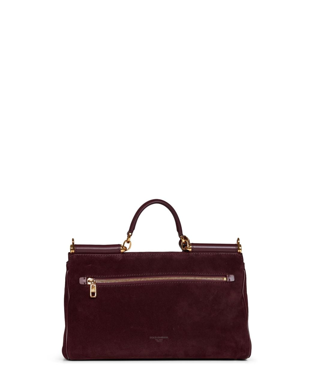 Dolce & Gabbana Purple Burgundy My Sicily Medium Handbag