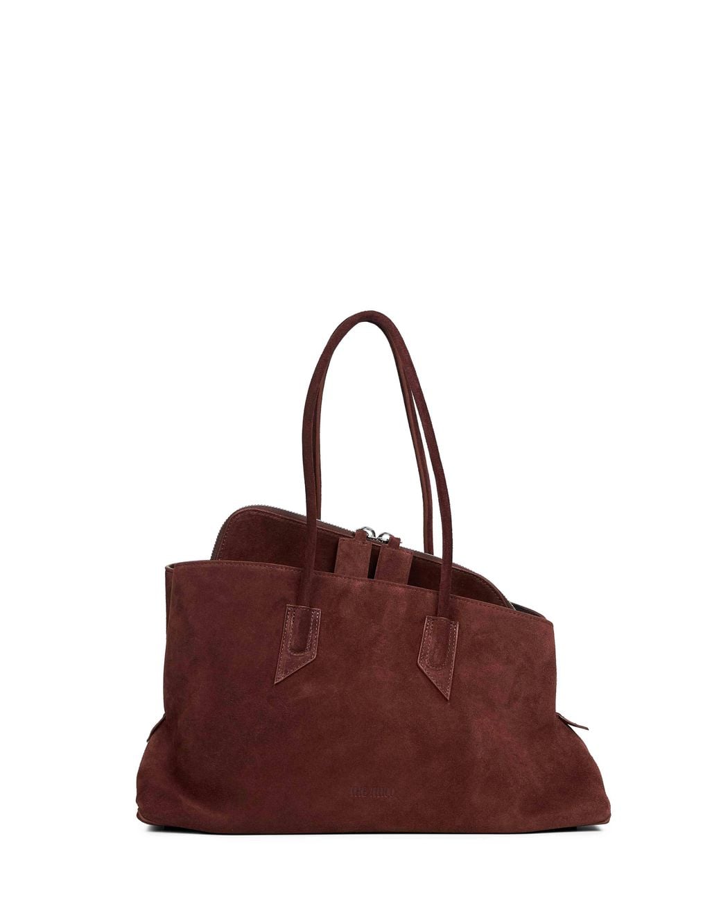 The Attico Brown Light Chocolate "La Passeggiata Medium" Top Handle Bag