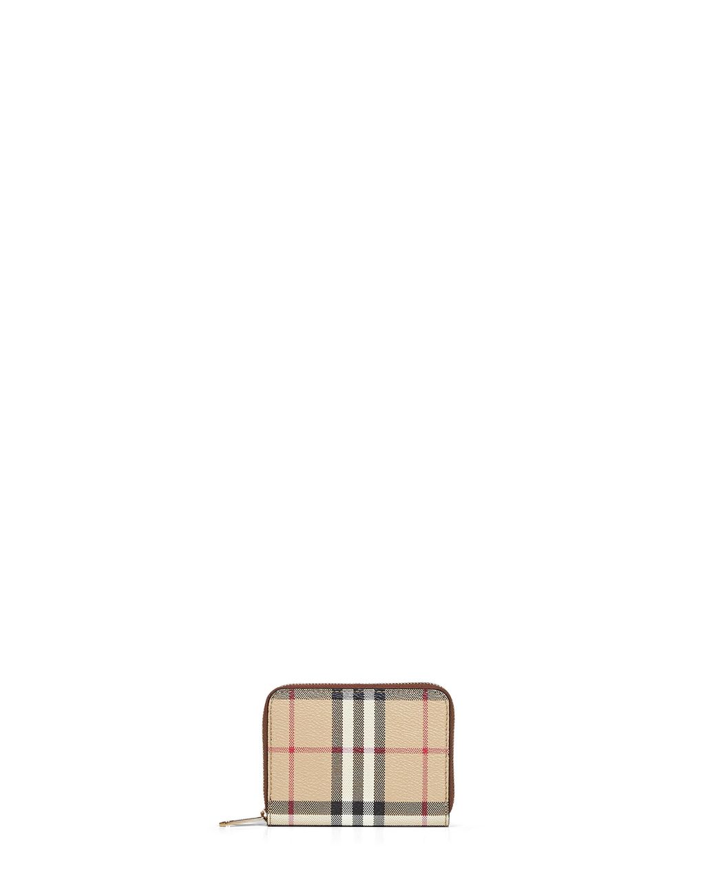 Burberry Metallic Archive Check Zipped Small Wallet