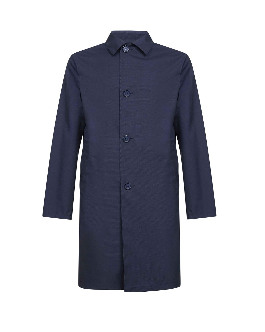 D 40 Blue Two-Tone Reversible Single-Breasted Coat for men