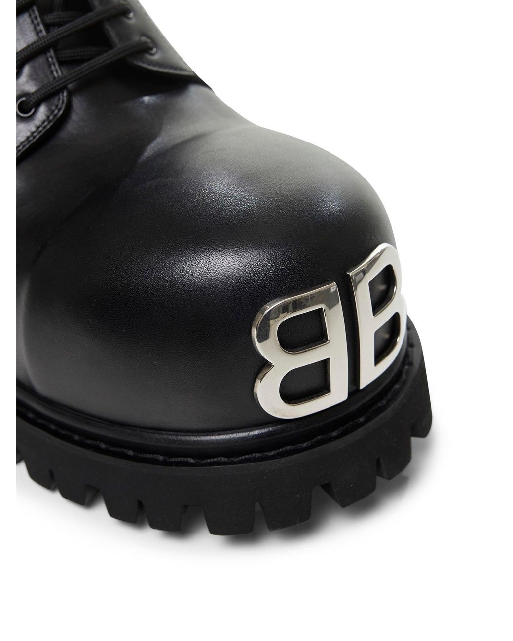 Balenciaga Leather Stomper Derby in Black for Men | Lyst
