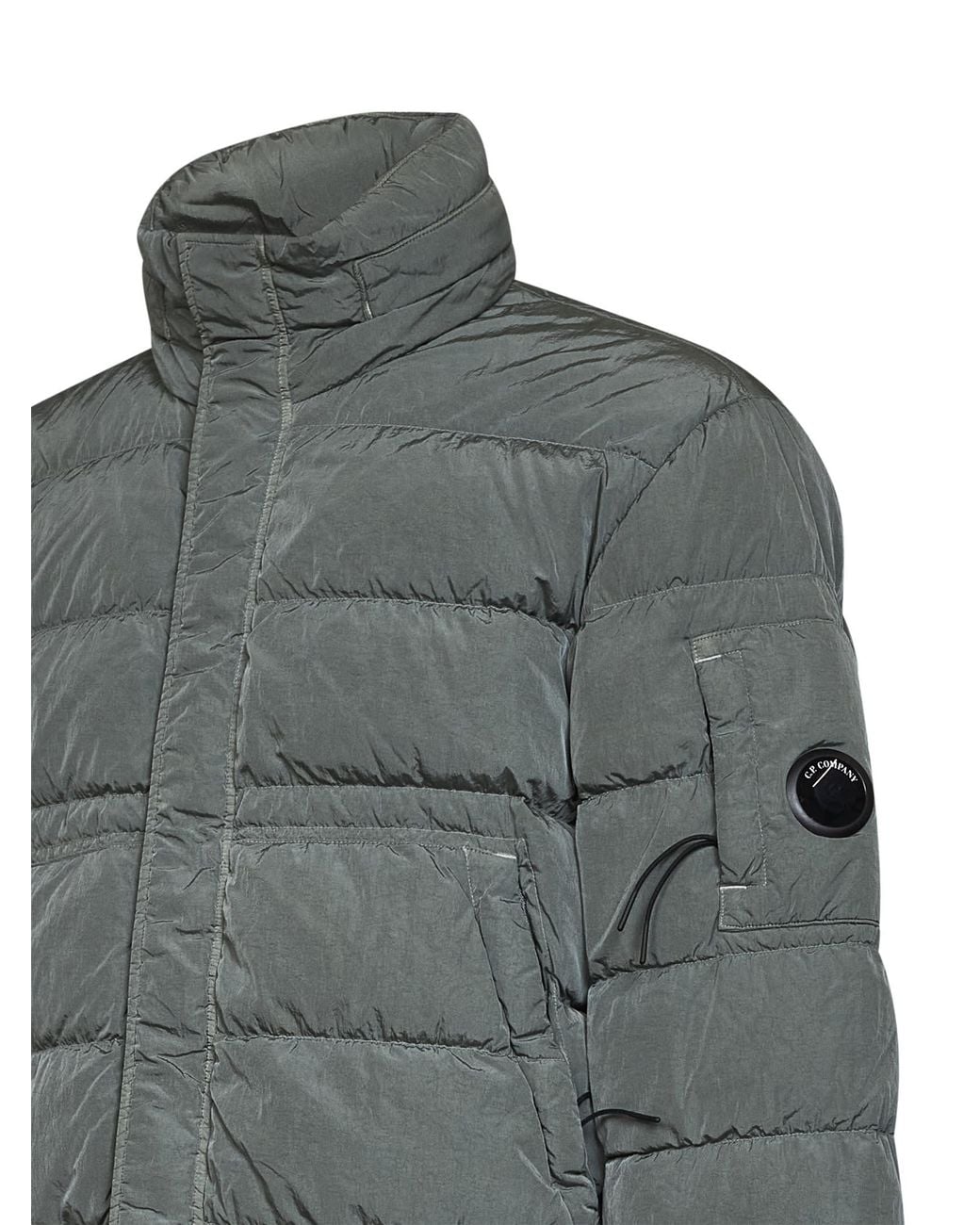 C P Company Green Castor Chrome-R Hooded Down Jacket for men