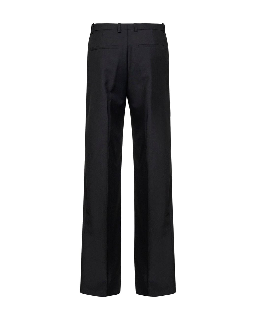 Jil Sander Black Wool-Mohair Canvas Wide-Leg Trousers
