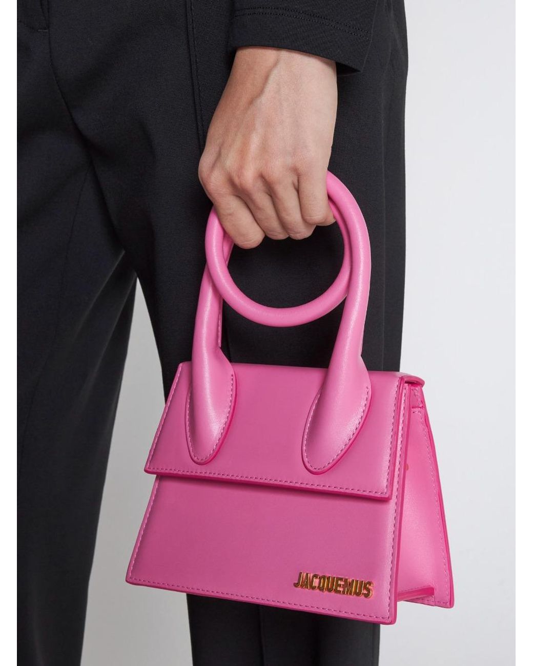 Jacquemus Le Chiquito Noeud Leather Bag in Pink | Lyst
