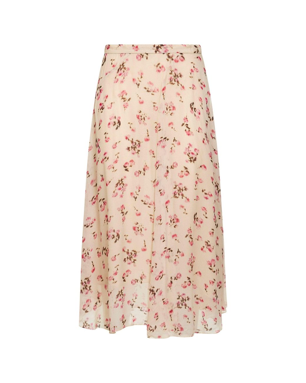 Isabel Marant Natural Marant Etoile Printed Muslin Lycia Asymmetric Skirt