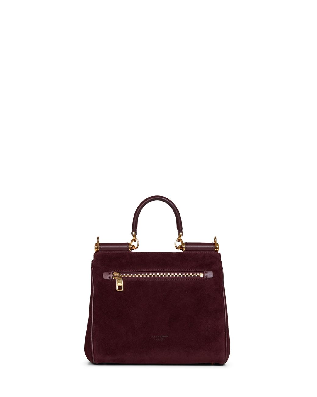 Dolce & Gabbana Purple Burgundy My Sicily Small Handbag