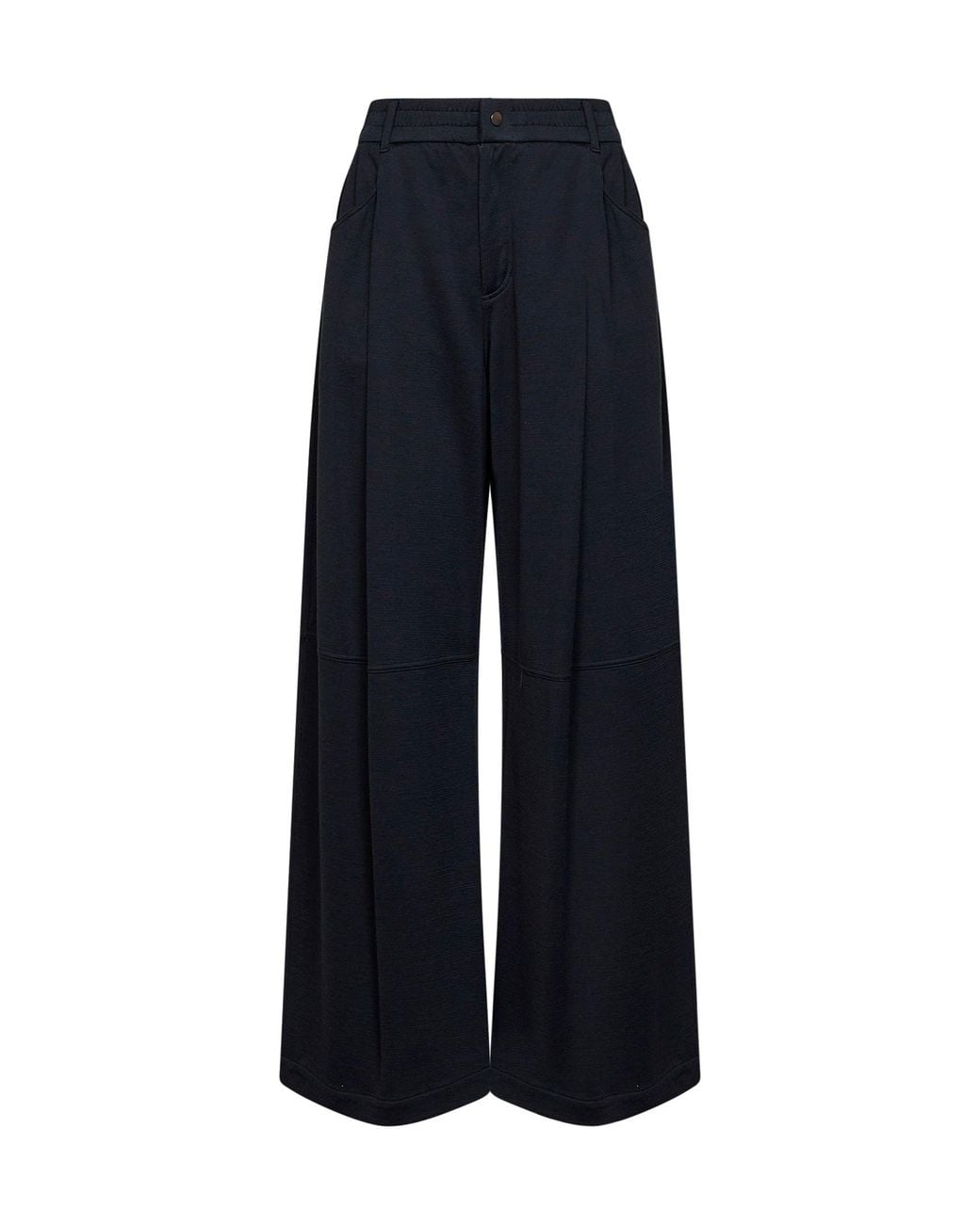 Brunello Cucinelli Blue Cobalt Cotton And Silk Interlock Track Pants