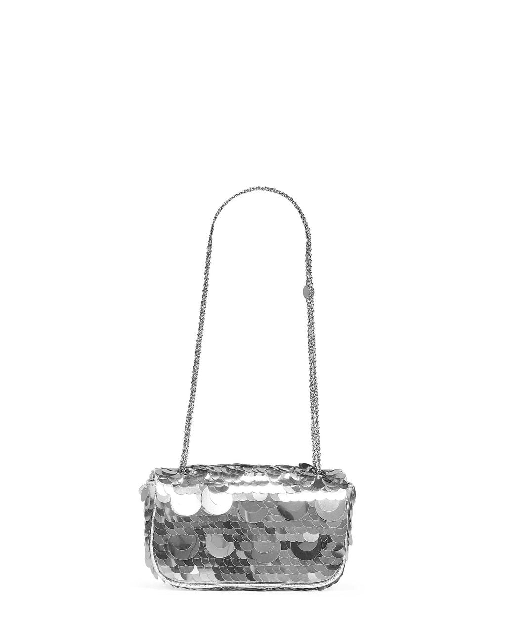Rabanne White Small Sparkle Baguette Bag Shoulder Bag