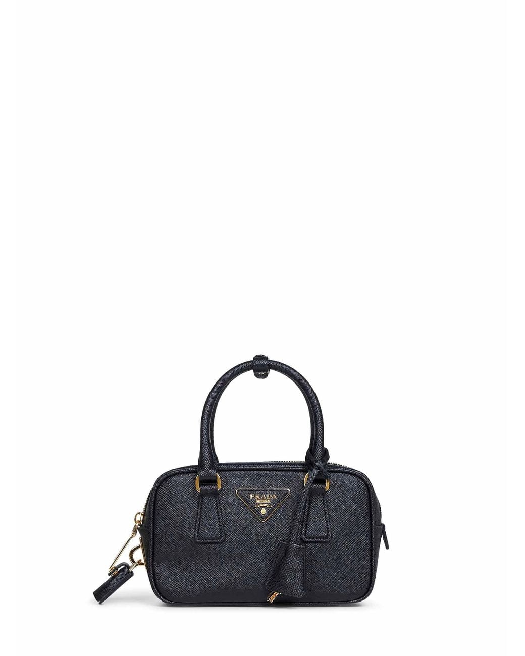 Prada Blue Top-Handle Bag With Shoulder Bag