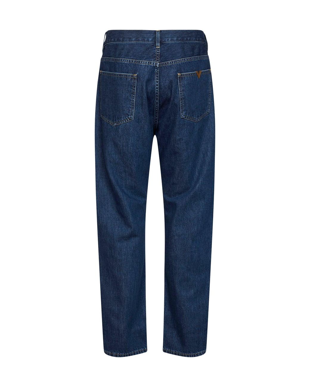 Valentino Blue Medium Bue Cotton Denim Jeans With Vgold for men