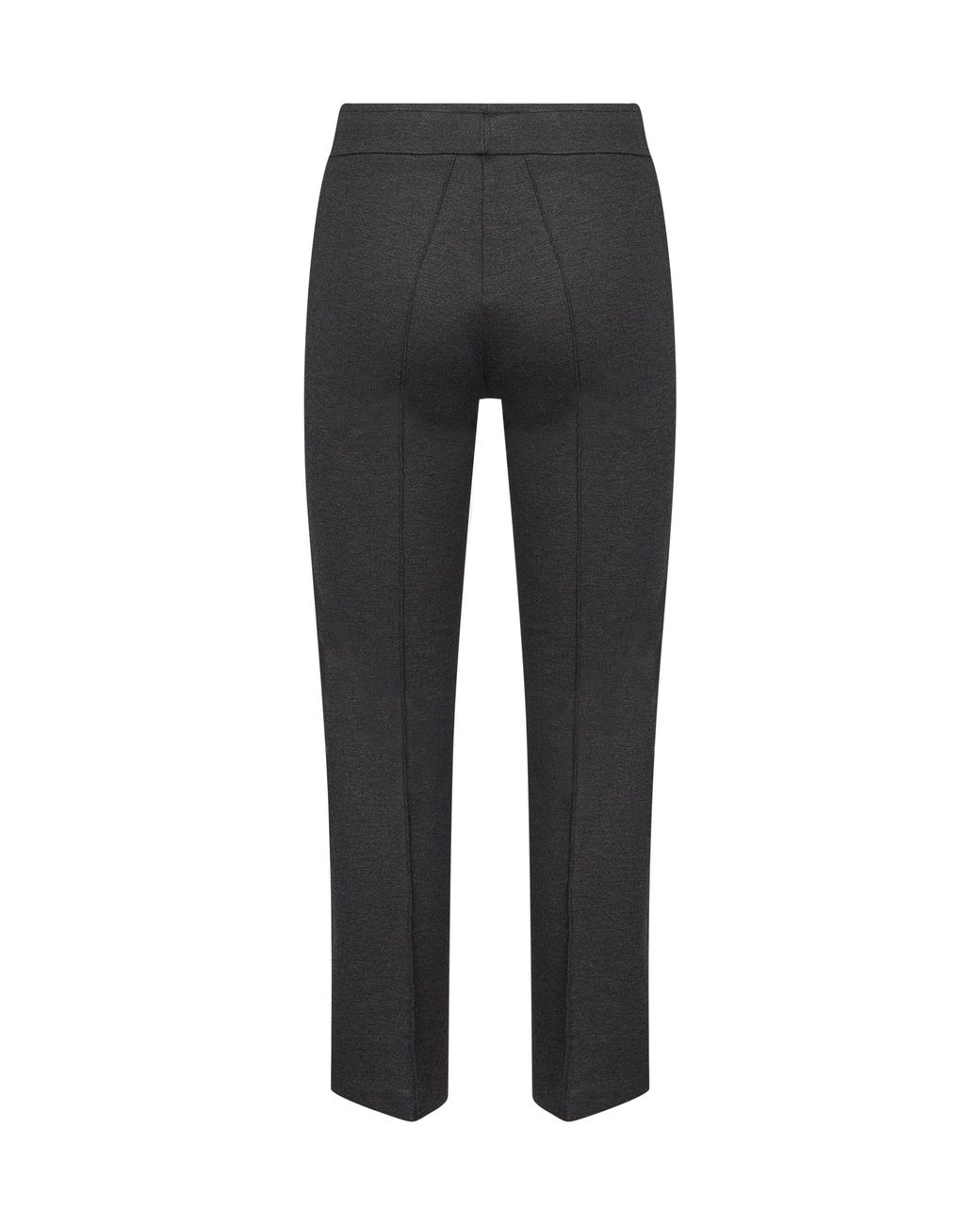 Blanca Vita Black Anthracite Stretch Jersey Pioppo Trumpet Trousers