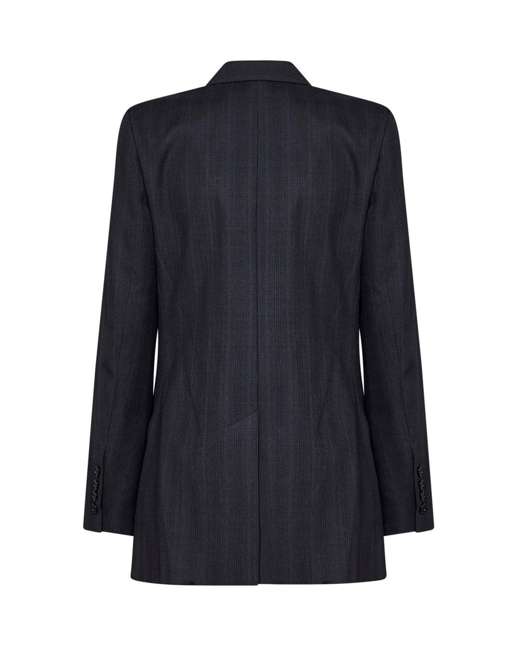 Isabel Marant Blue Marant Etoile Dark Anthracite Check Stretch Wool Jevima Double-Breasted Blazer