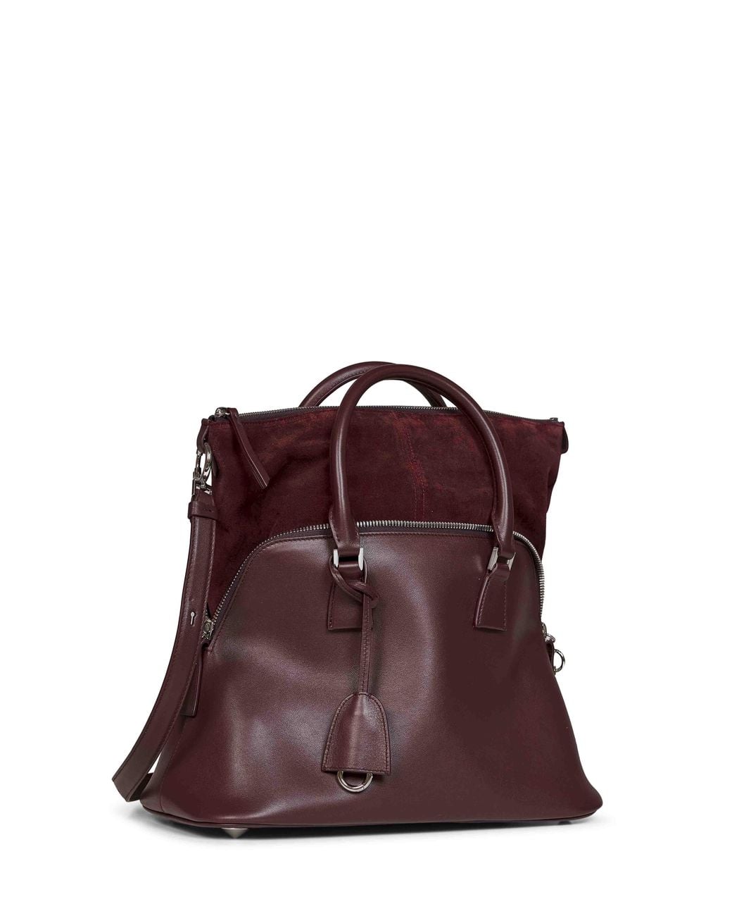 Maison Margiela Purple Burgundy 5Ac Soft Medium Handbag