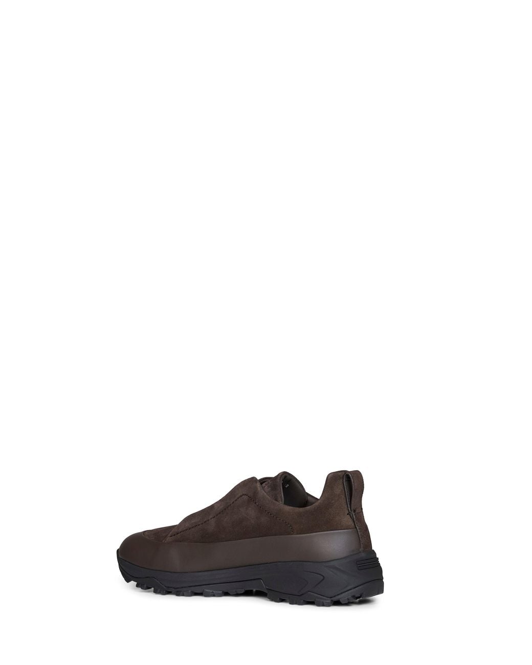 Zegna Multicolor Dark Leather And Suede Triple Stitch Monte Sneakers for men