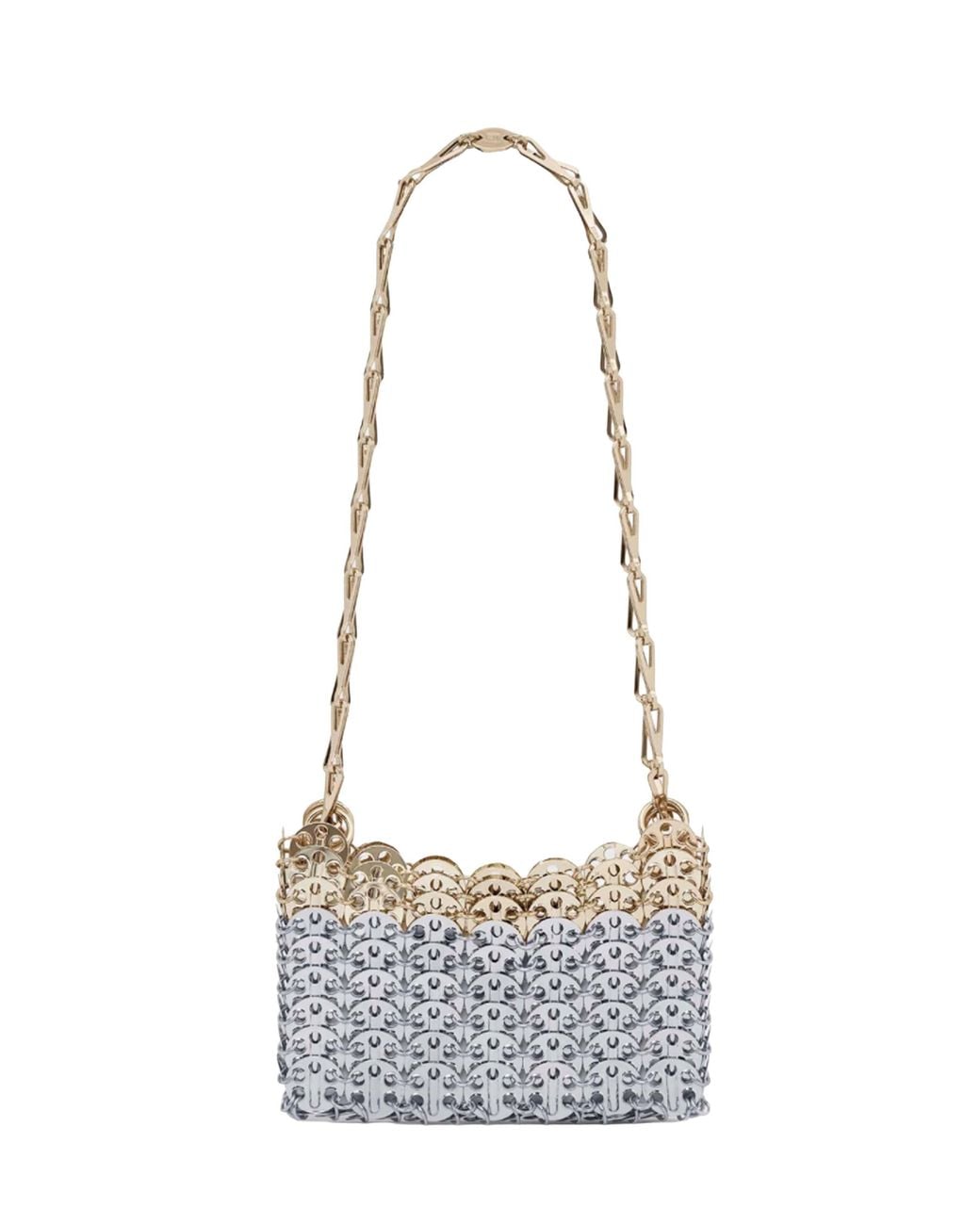 Rabanne White Iconic Nano 1969 Skyline Bag <Br