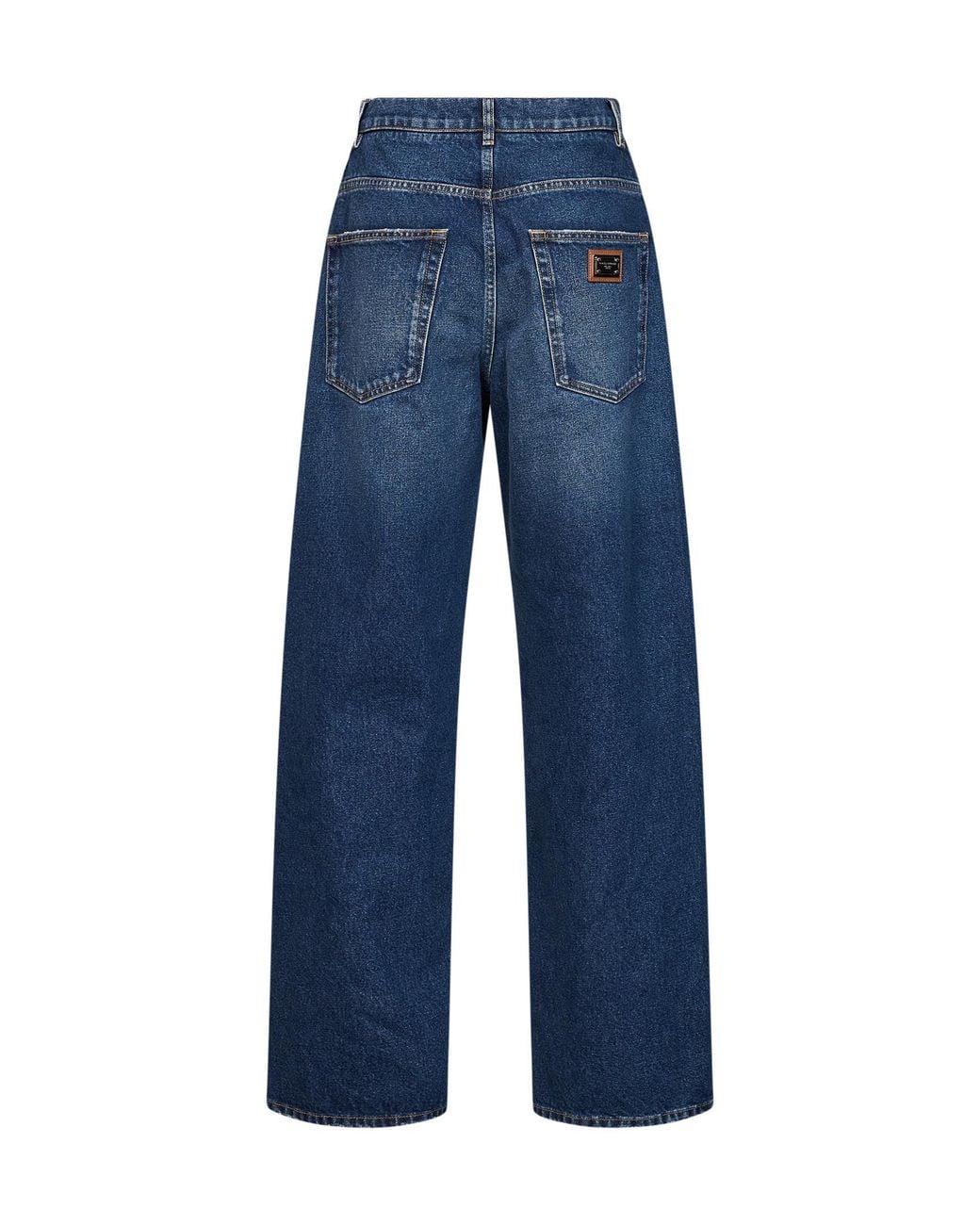Dolce & Gabbana Blue Cotton Denim Barrel Jeans
