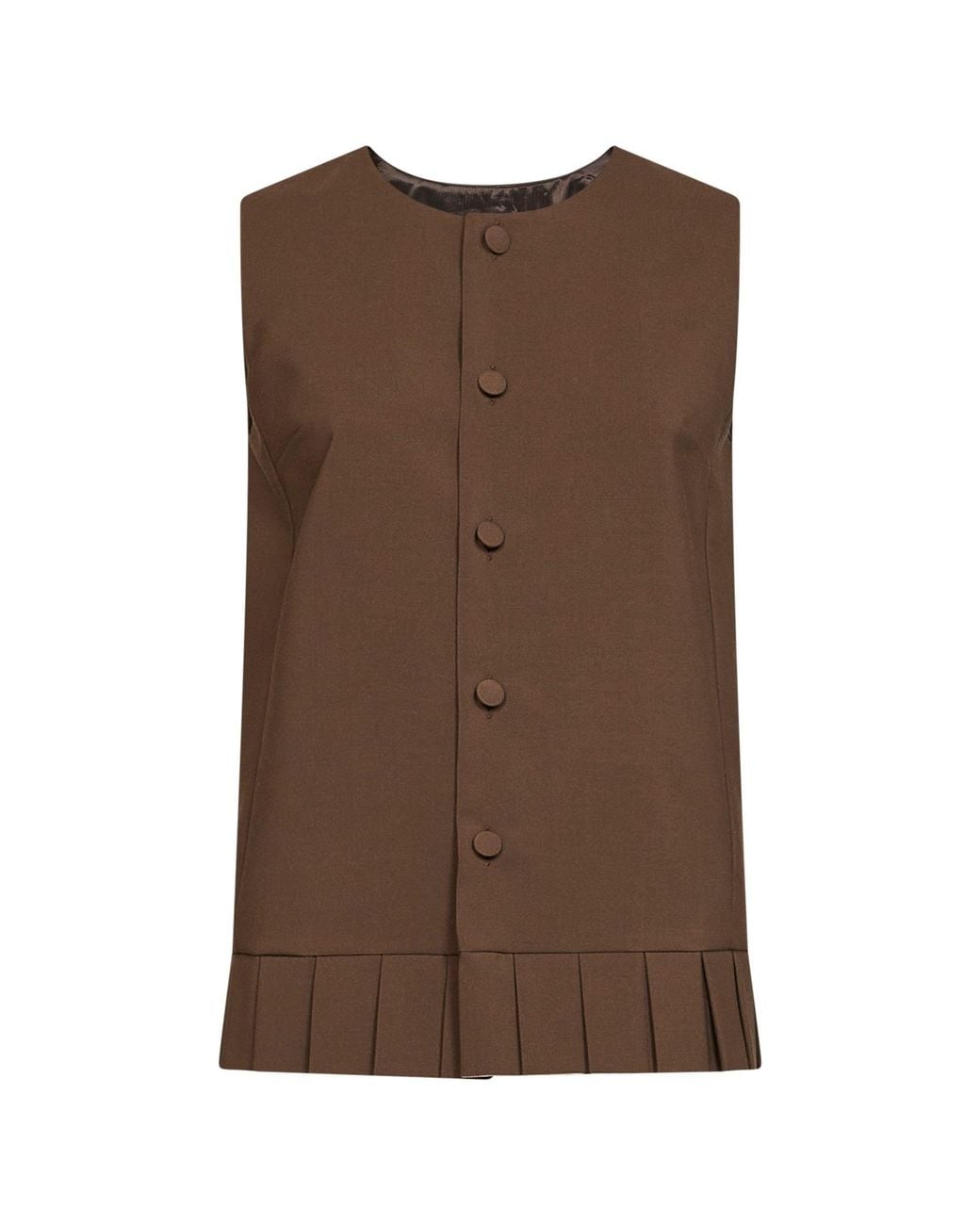 MM6 by Maison Margiela Brown Camel Virgin Wool Blend Vest
