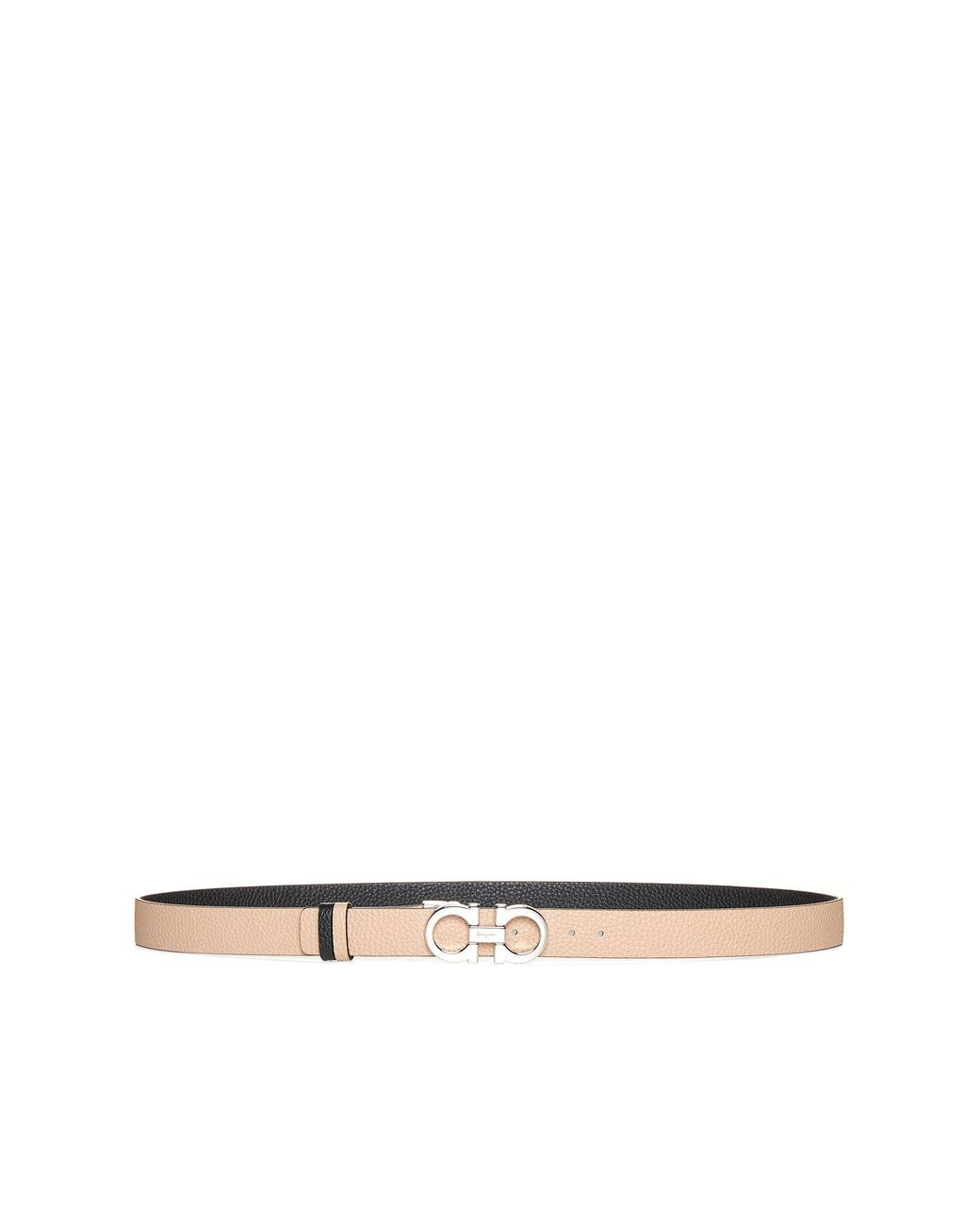 Ferragamo White Reversible And Adjustable Gancini Belt