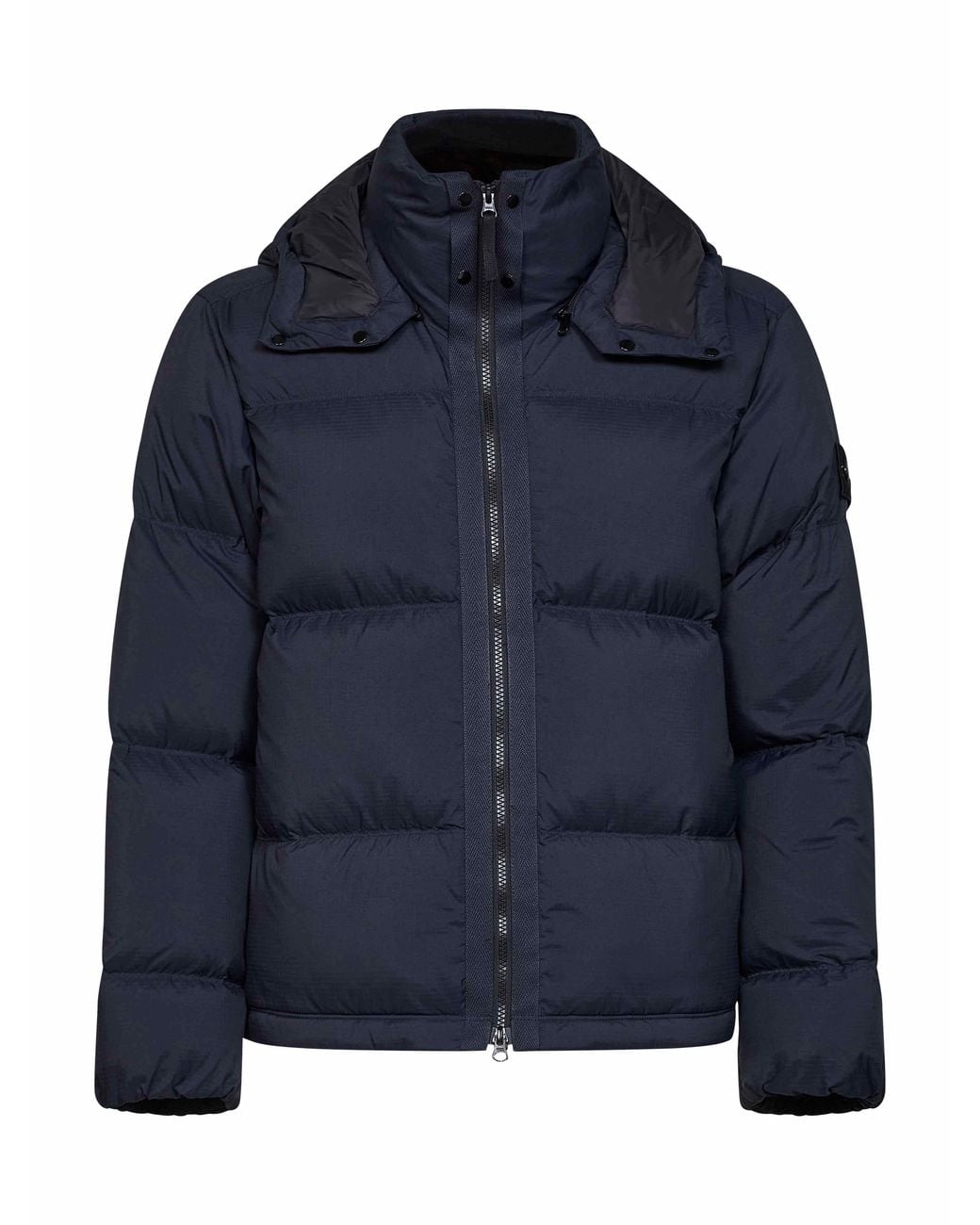 Stone Island Blue Cordura Advanced Fabrics 6.6 Ripstop Nylon Hooded Down Jacket for men