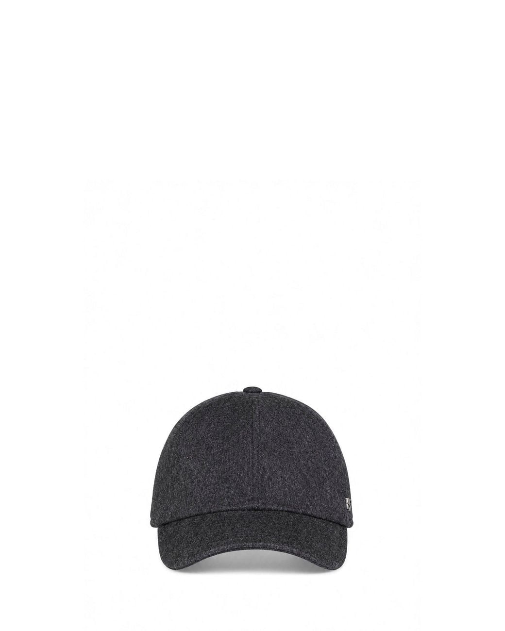 Tagliatore Black Anthracite Virgin Wool Denver Baseball Cap <Br for men