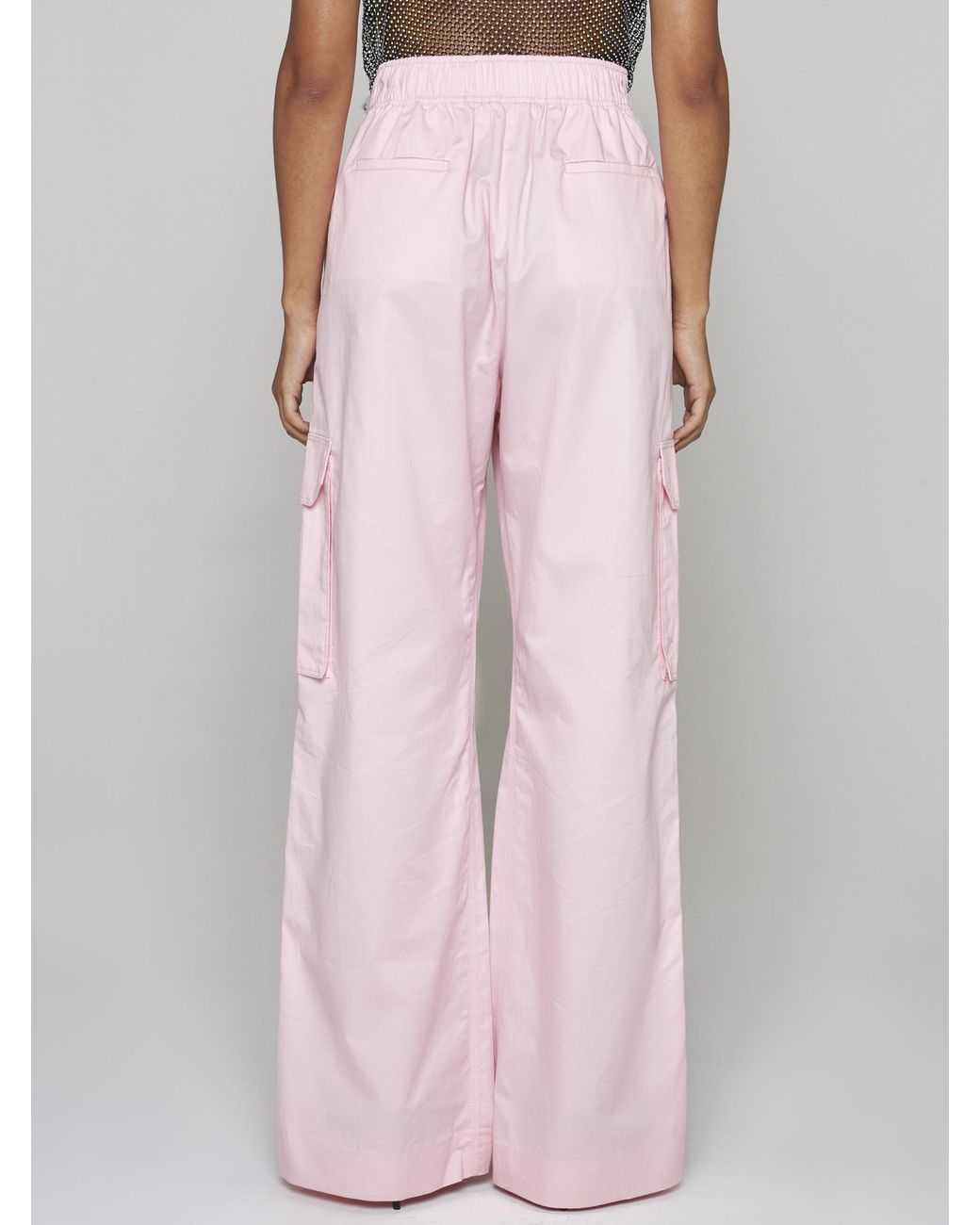 Stine Goya Fatuna Cotton Cargo Pants in Pink | Lyst