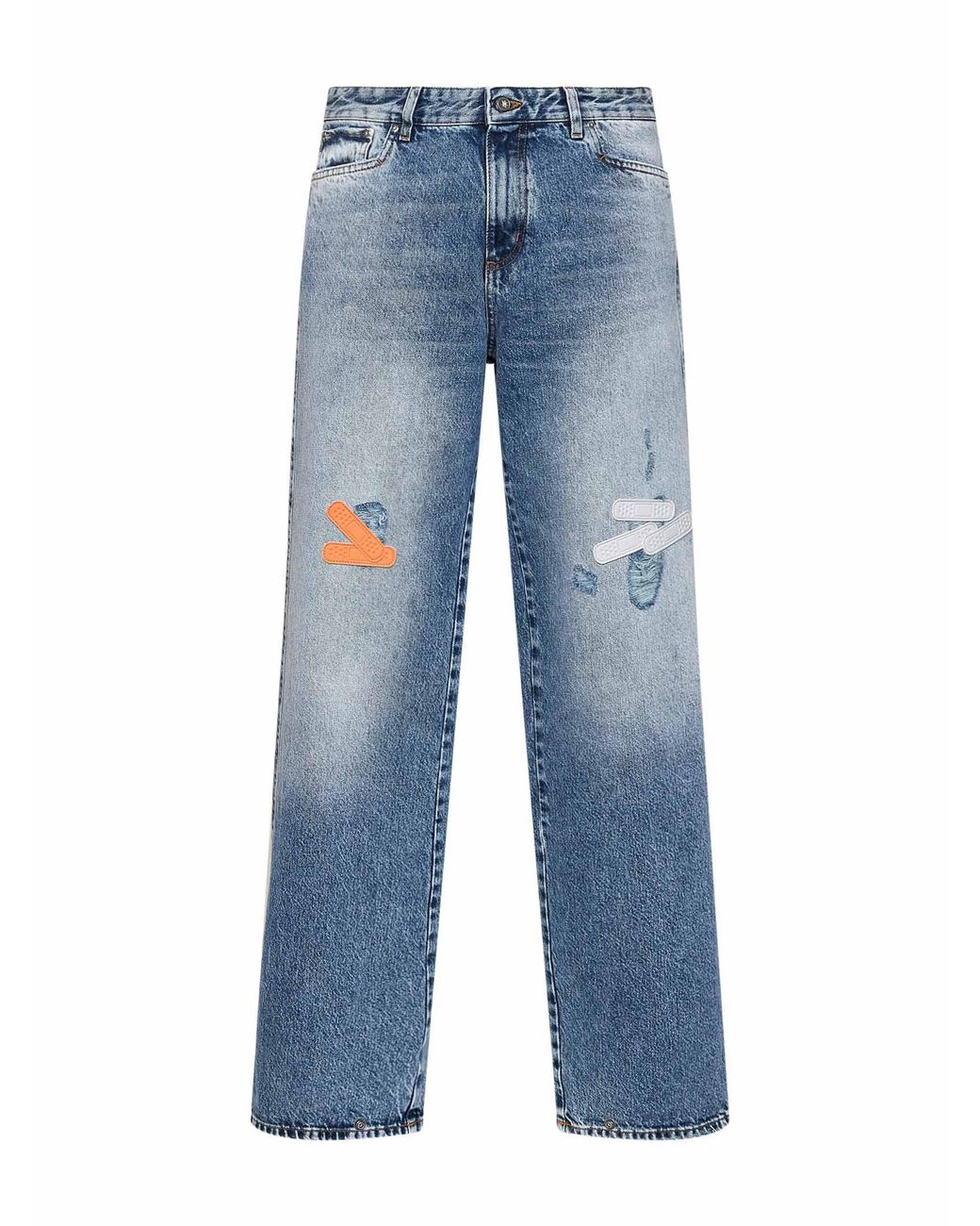 PDF Blue Cotton Denim Rich Kid Jeans for men