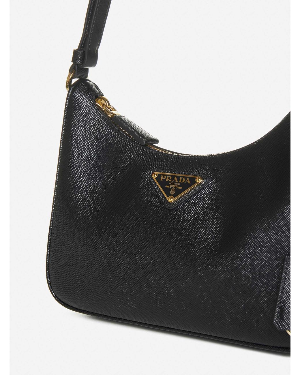 Saffiano leather mini bag Prada Black in Leather - 36883998