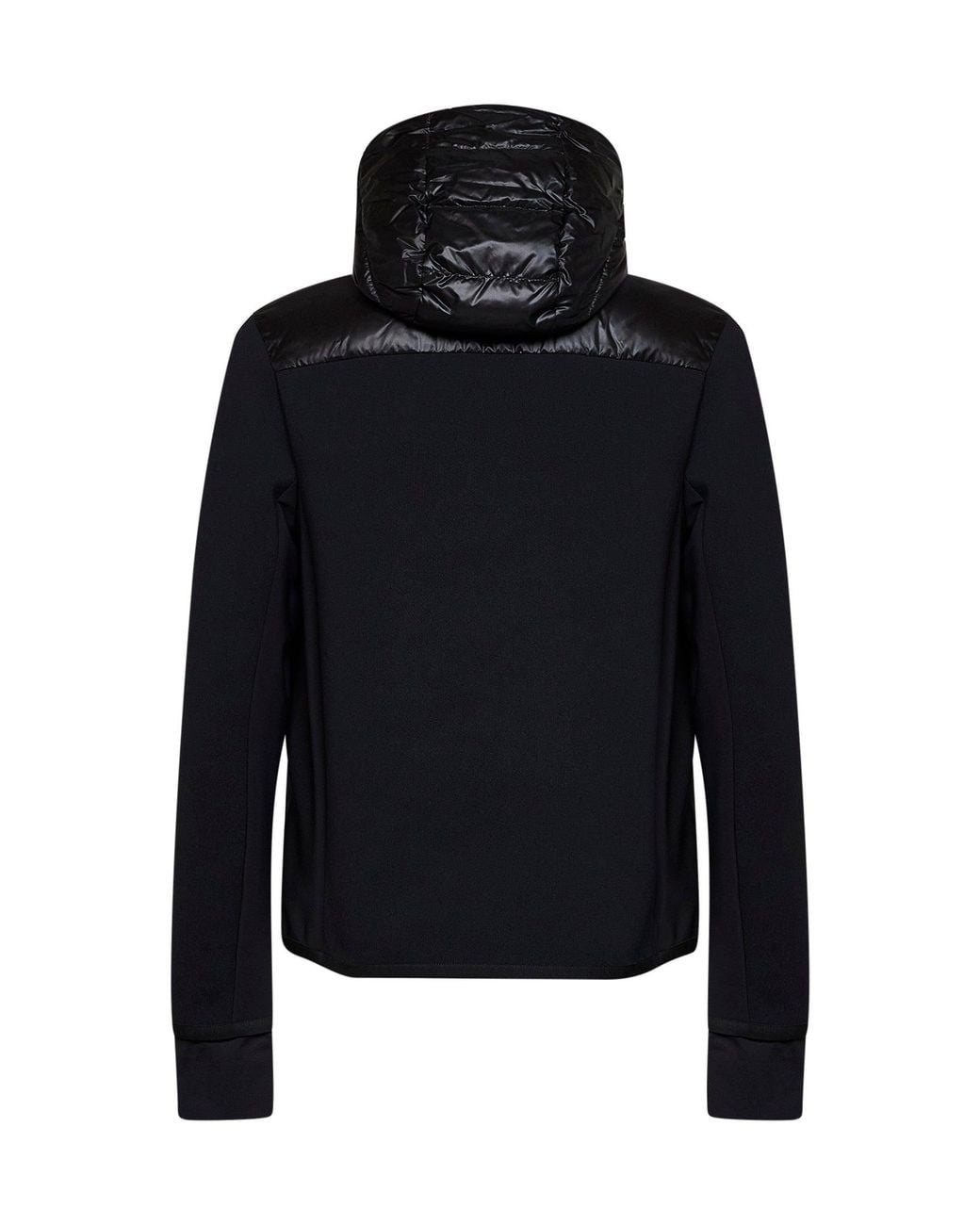 Moncler Black Padded Zip-Up Hoodie for men