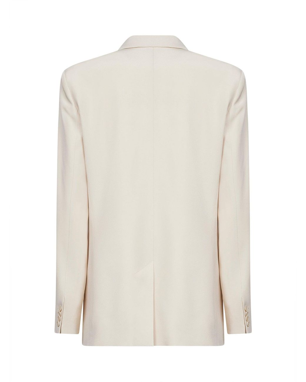 Isabel Marant White Ecru Fluid Crepe Calie Double-Breasted Blazer
