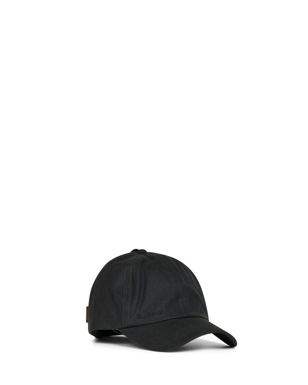 Barbour Black Sage Waxed Cotton Baseball Cap for men