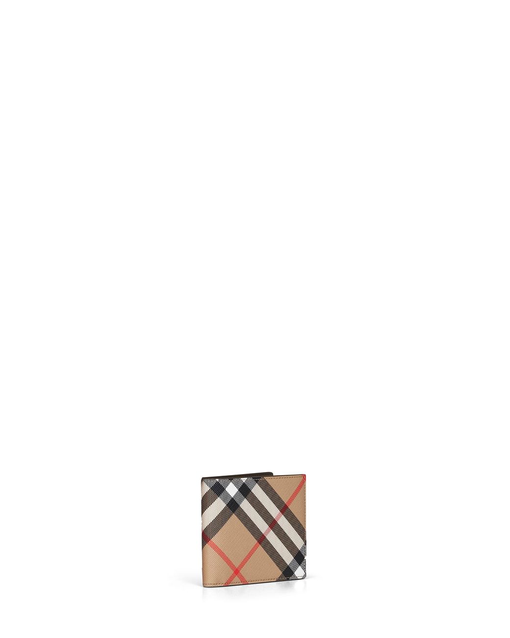 Burberry Natural Sand Check Bi-Fold Wallet for men