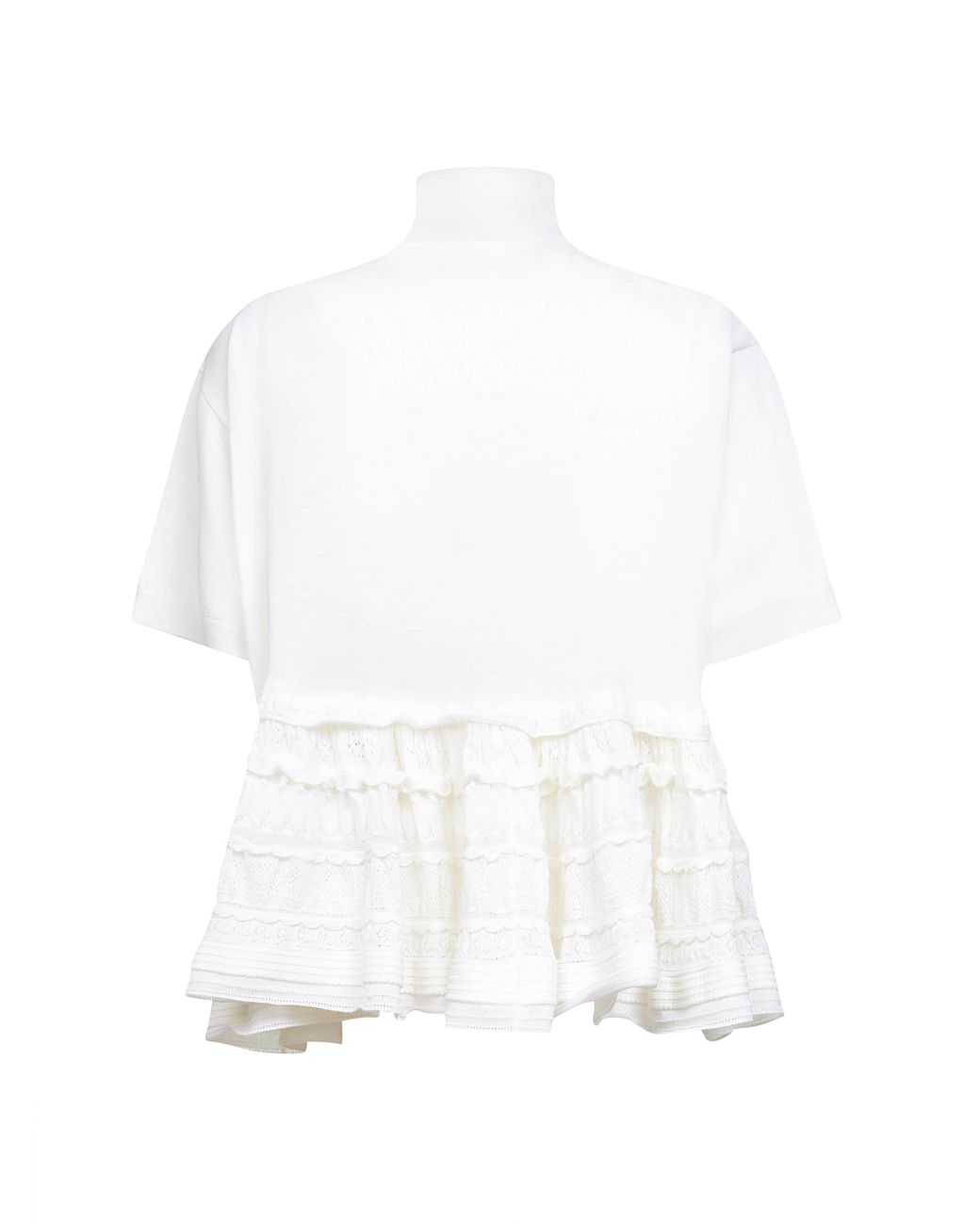 Alaïa White Virgin Wool Knit Crinoline Top