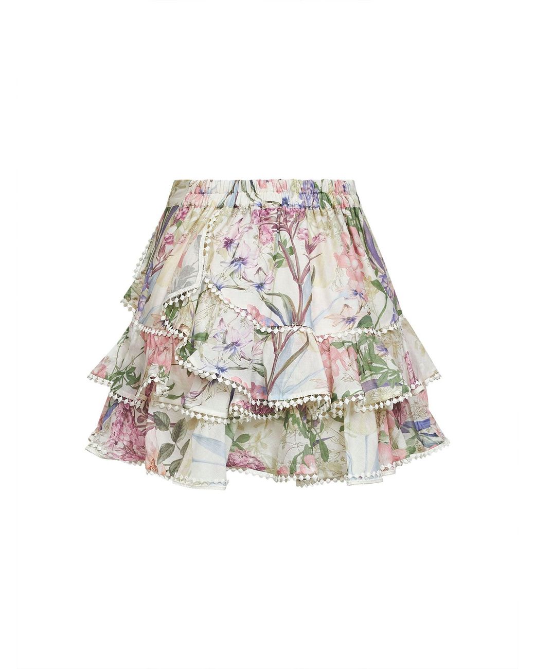 Charo Ruiz White Mini Skirt Fera Cotton-Blend