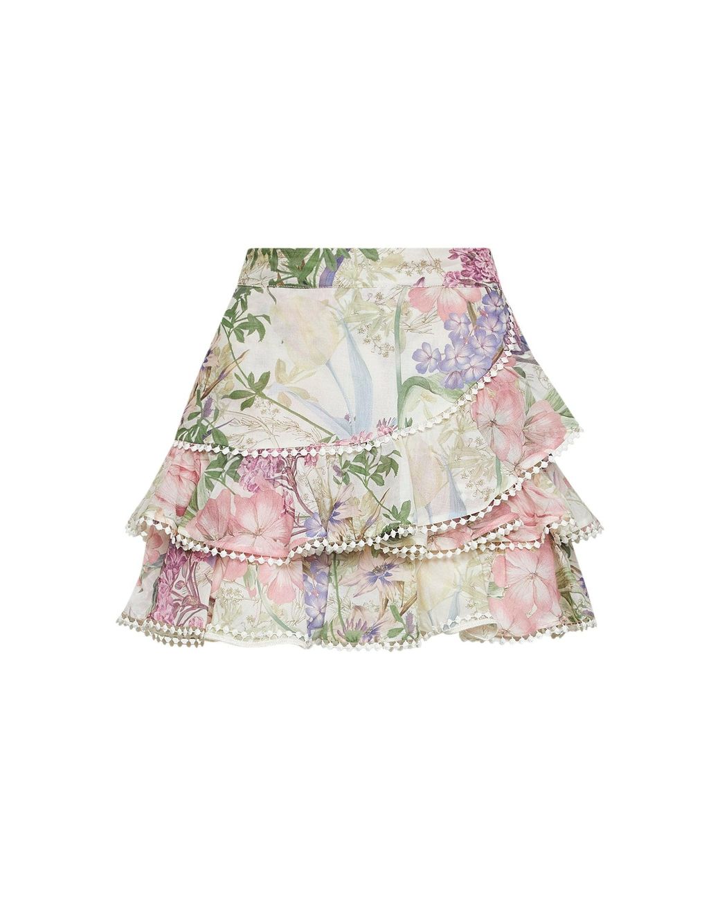 Charo Ruiz White Mini Skirt Fera Cotton-Blend