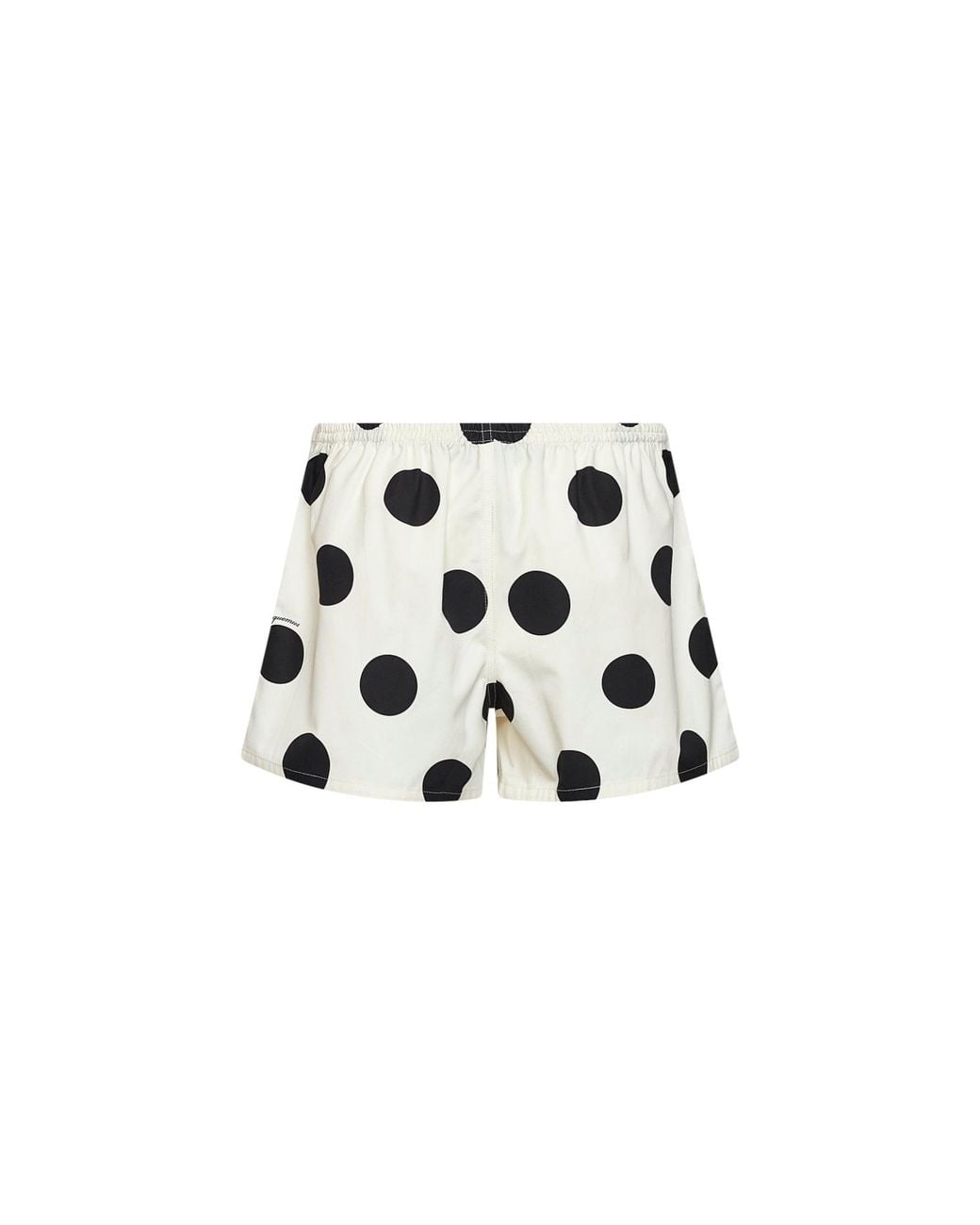 Jacquemus White And Polka-Dot Print Cotton Poplin The Amelo Fluid Shorts