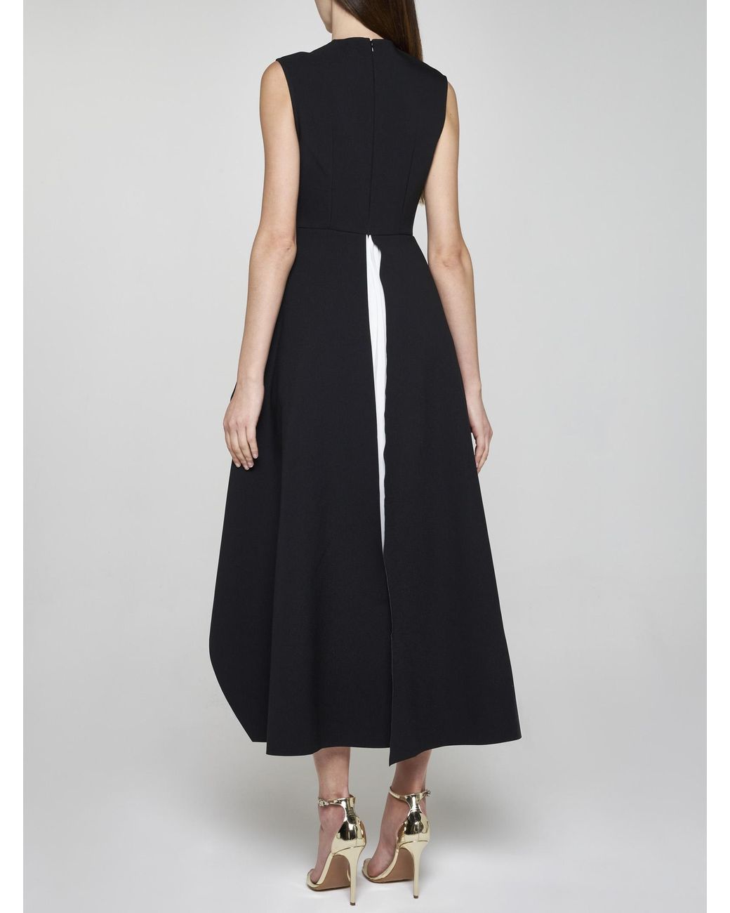 knee length dresses for ladies The Severny Midi Dress in Bright Orange – Solace London main image 0