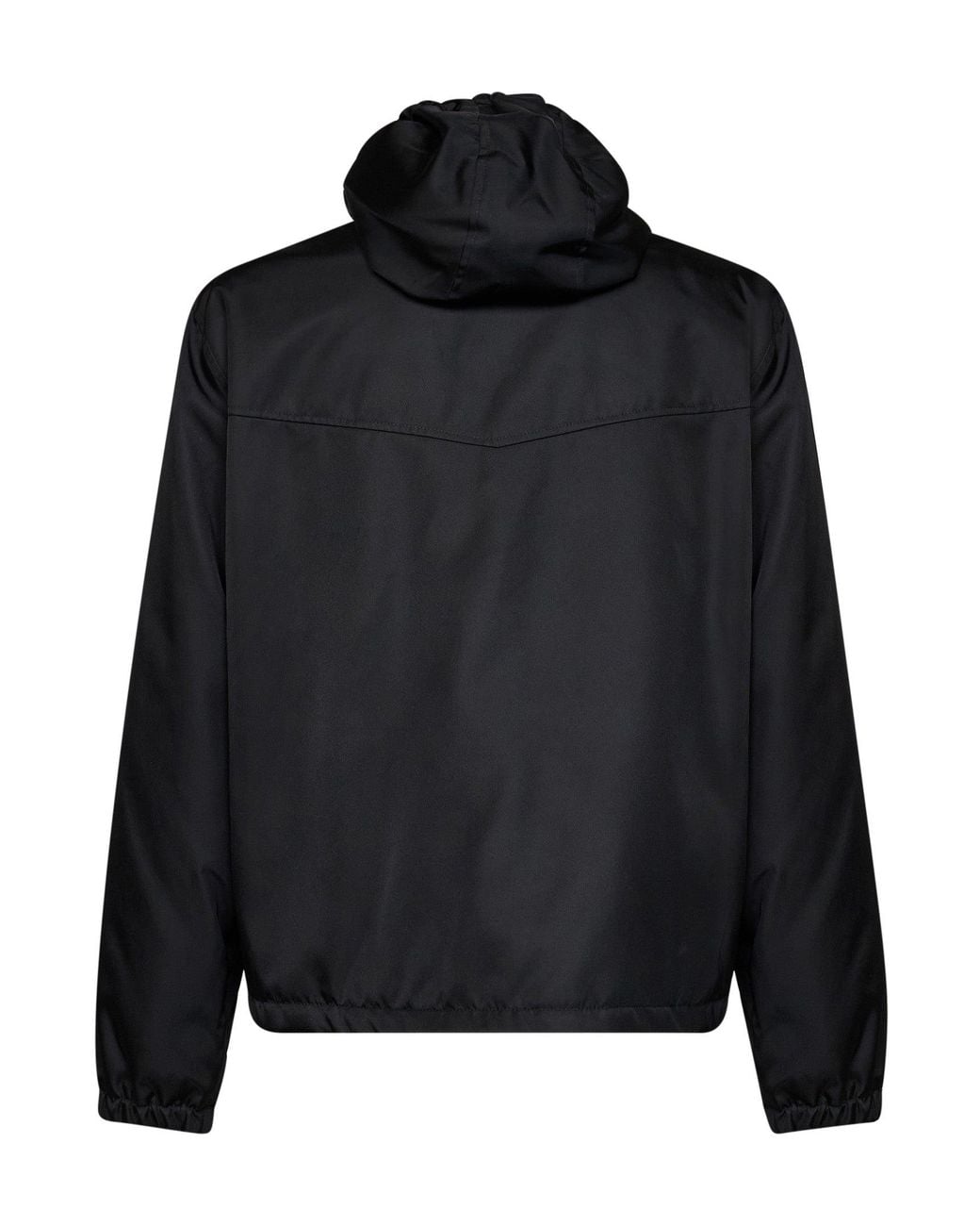 Versace Black Technical Twill Hooded Blouson With Medusa Patch for men