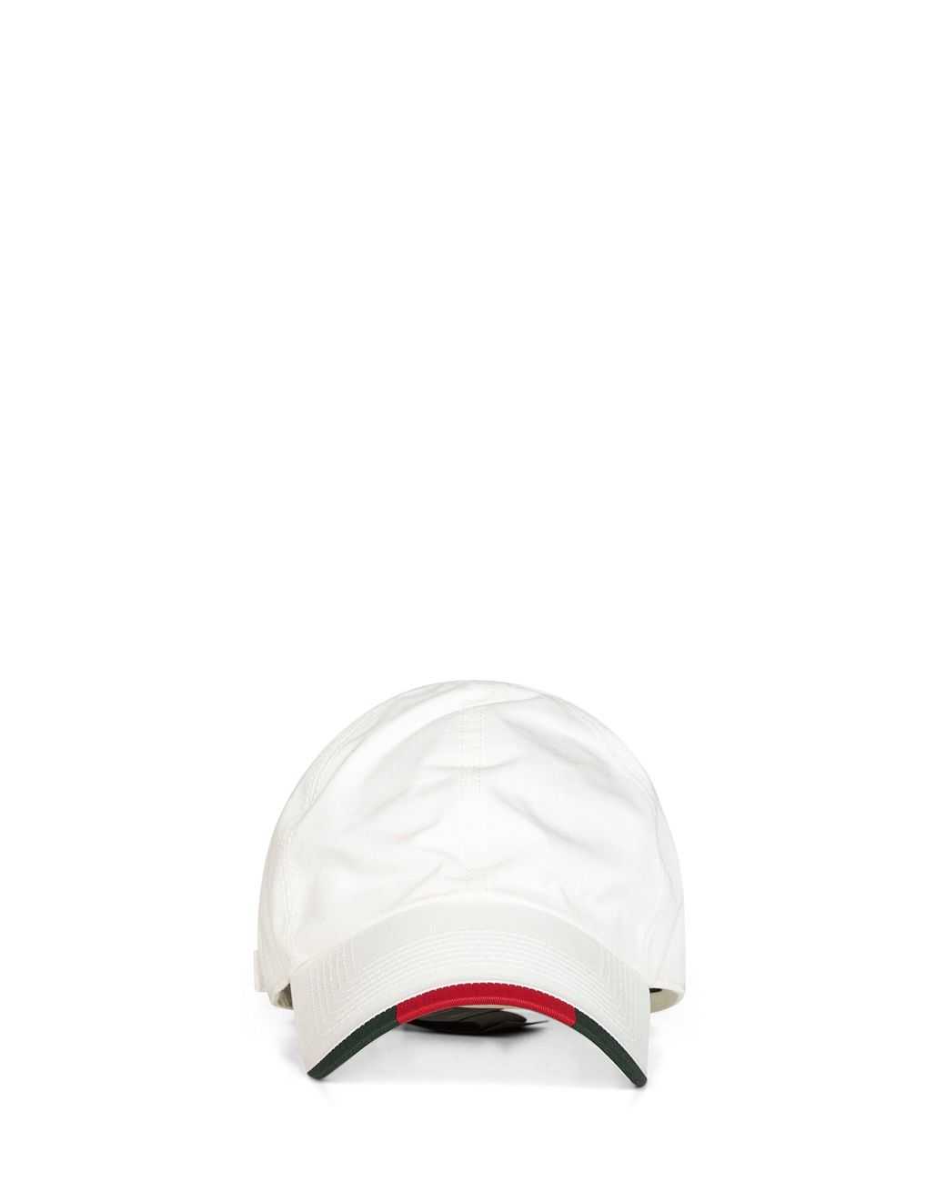 Gucci White Cotton Baseball Cap With Web Detail for men