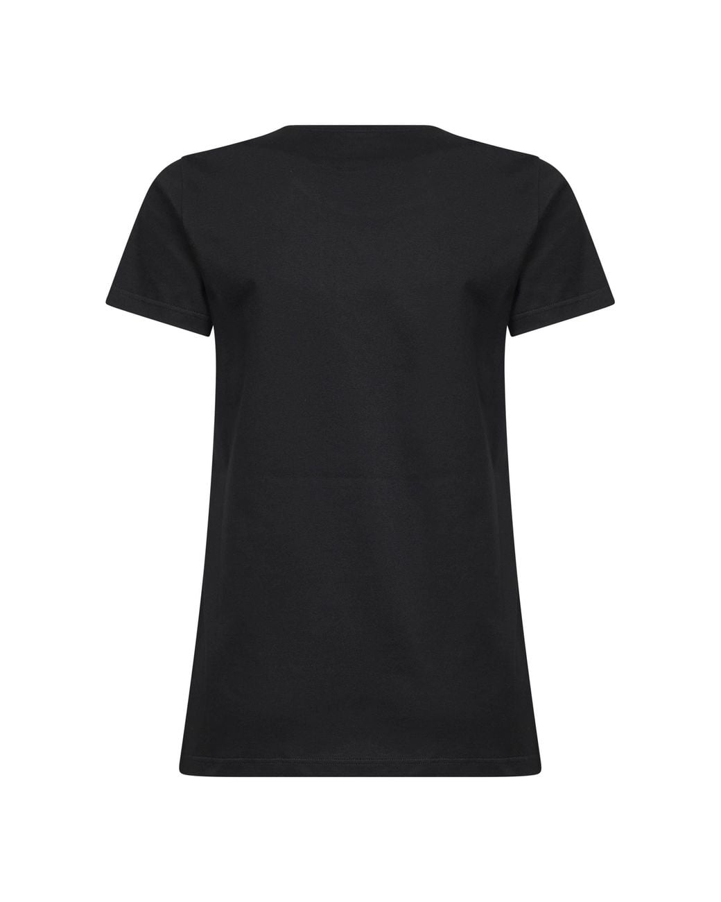 Moncler Black Cotton Jersey Logo Patch T-Shirt for men