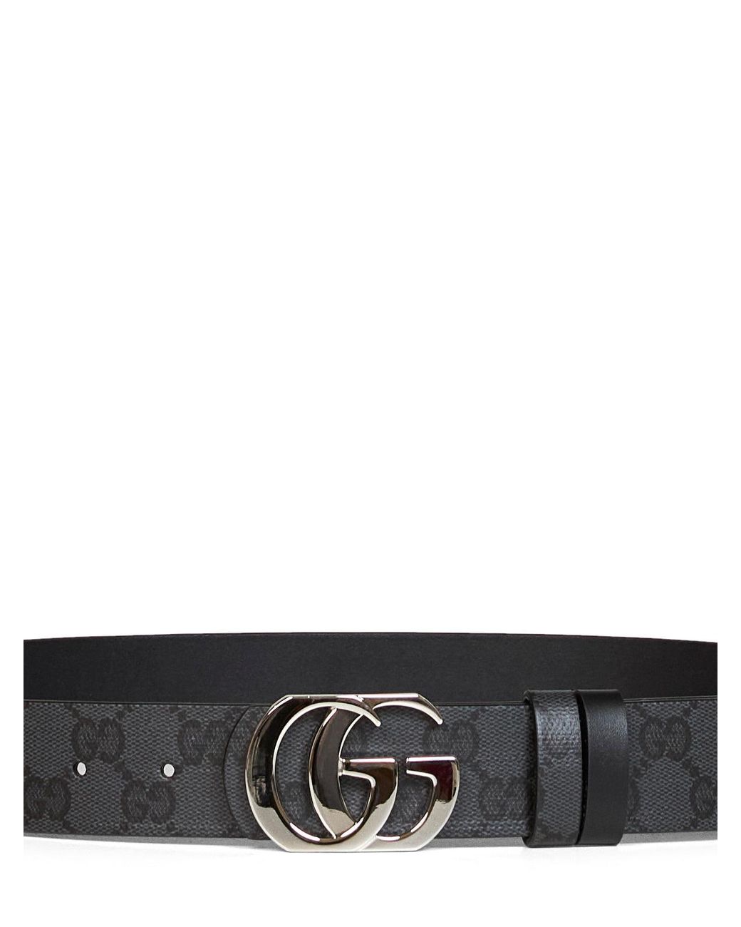Gucci White Cut Gg Marmont Reversible Belt for men