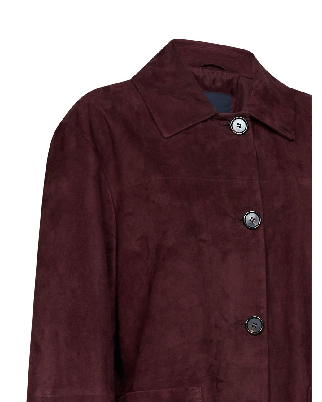 Max Mara Purple Dark Ruby Suede Smmastrale Jacket