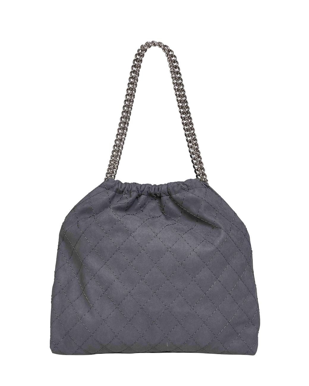Stella McCartney Gray Slate Medium Falabella Drawstring Shoulder Bag