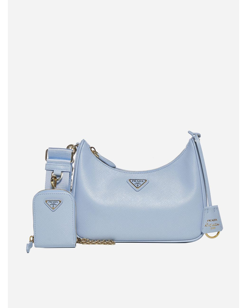 Prada Re-edition 2005 Saffiano Leather Bag in Blue | Lyst UK