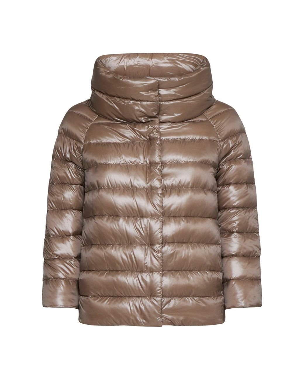 Herno Icons Brown Sofia Quilted Nylon Down Jacket