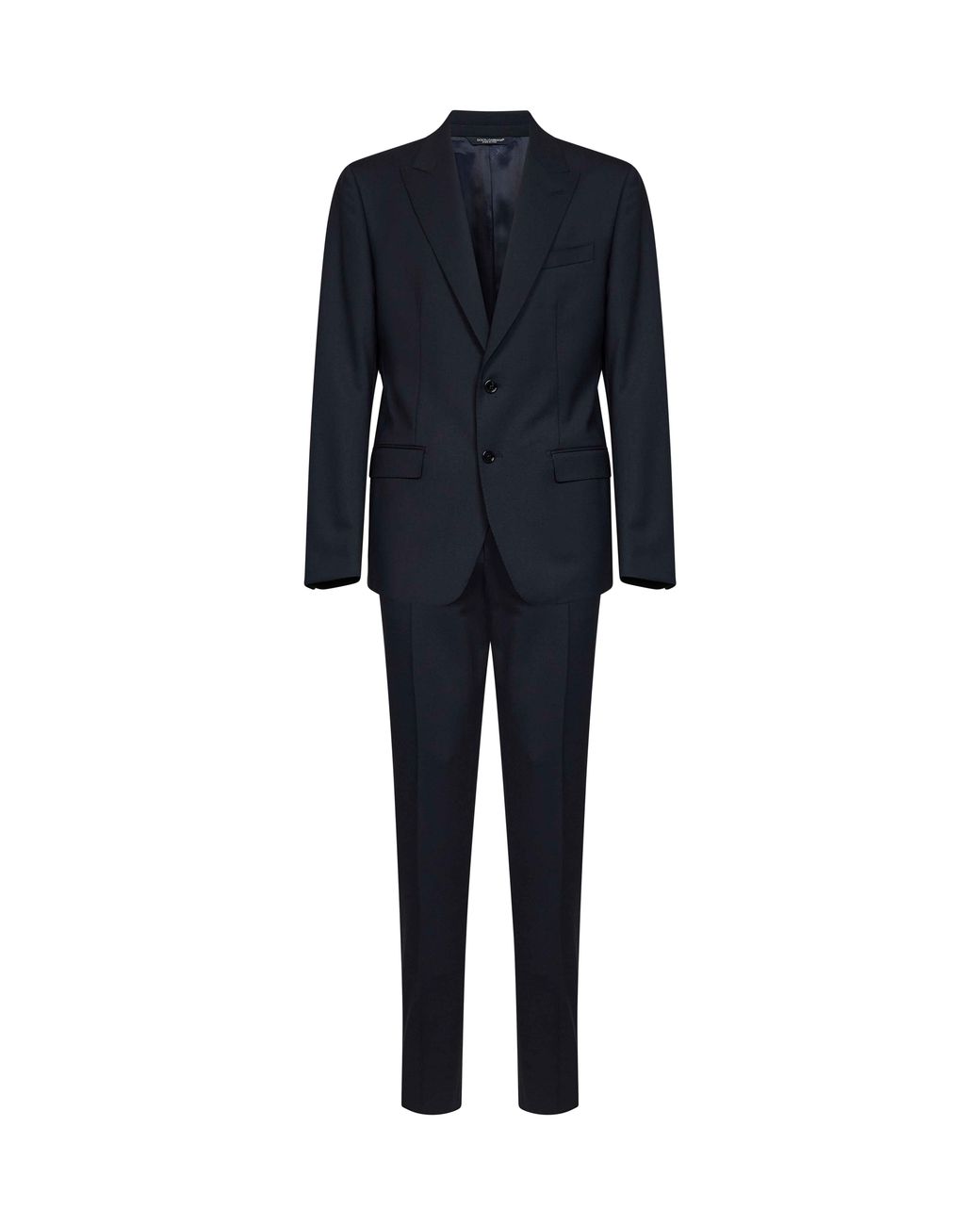 Dolce & Gabbana Blue Dark Stretch Gabardine Martini Light Single-Breasted Suit for men