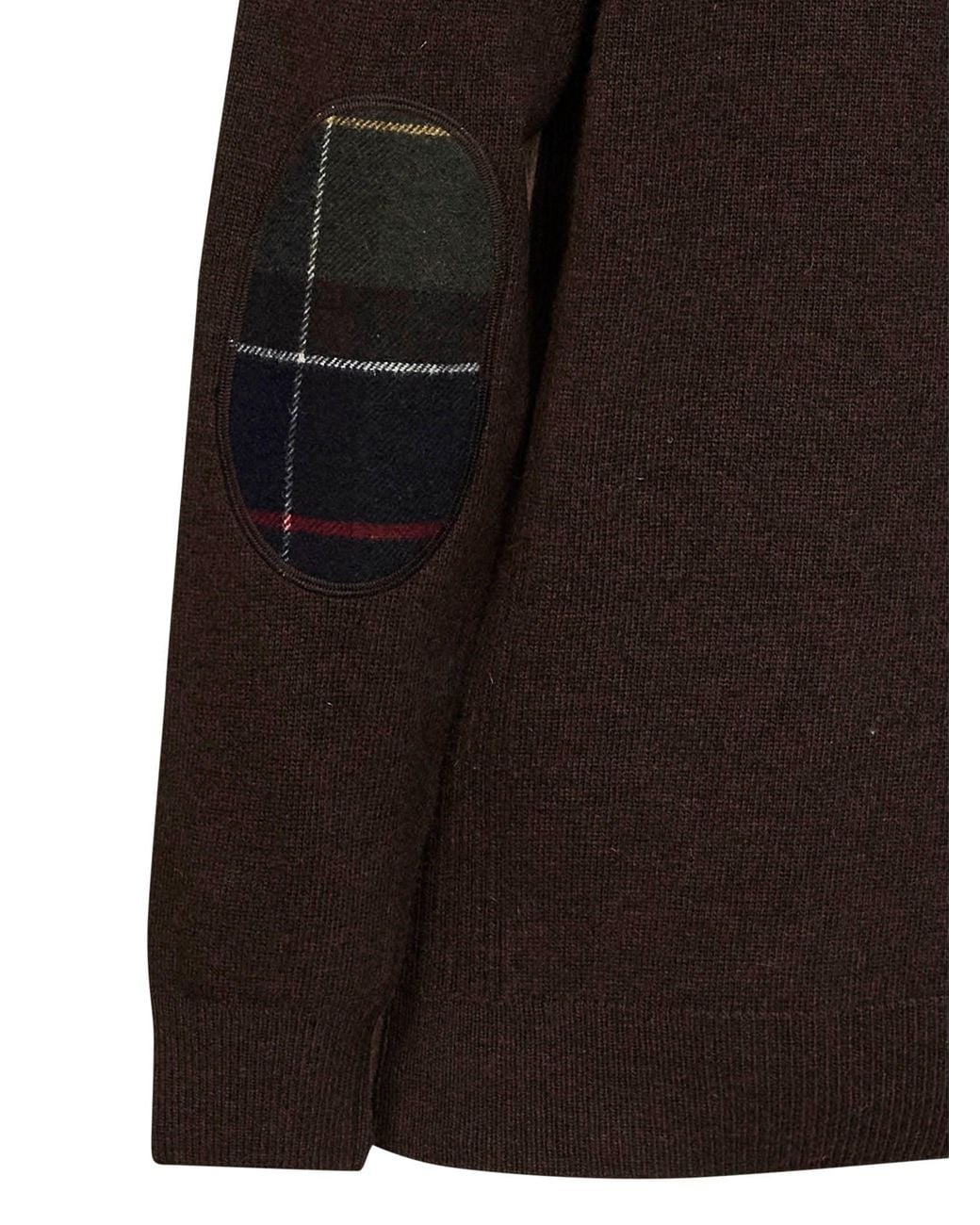 Barbour Brown Dark Oak Holden Lambswool Half-Zip Sweater for men