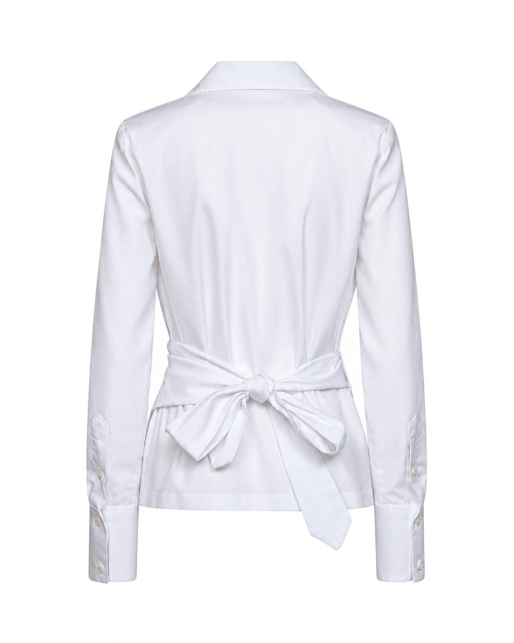 Dries Van Noten White Cotton Poplin Wrap Shirt