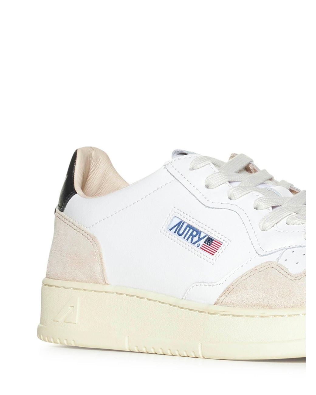 Autry White Leather And Suede Medalist Low Sneakers for men
