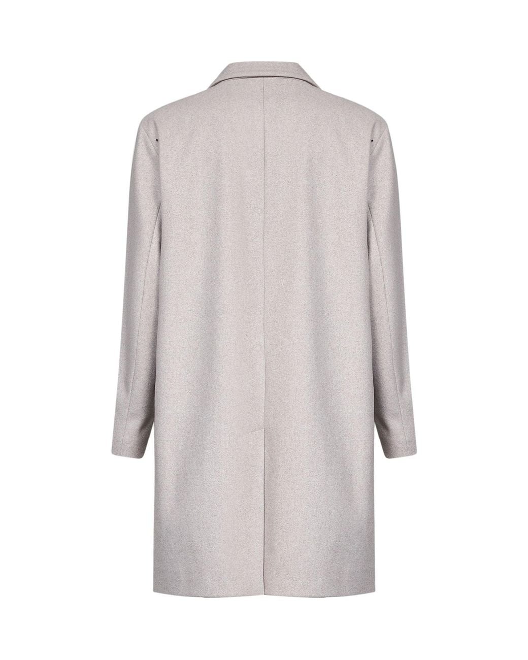Hevò Gray Greige Wool-Blend Cassano Single-Breasted Coat<Br for men