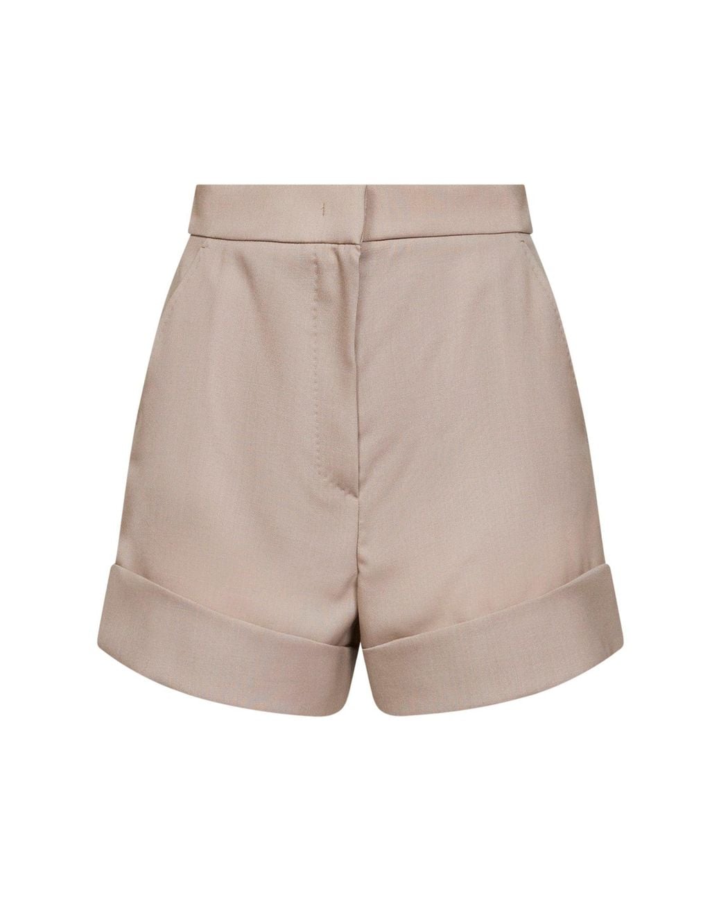 Max Mara Natural Light Canvas Shorts